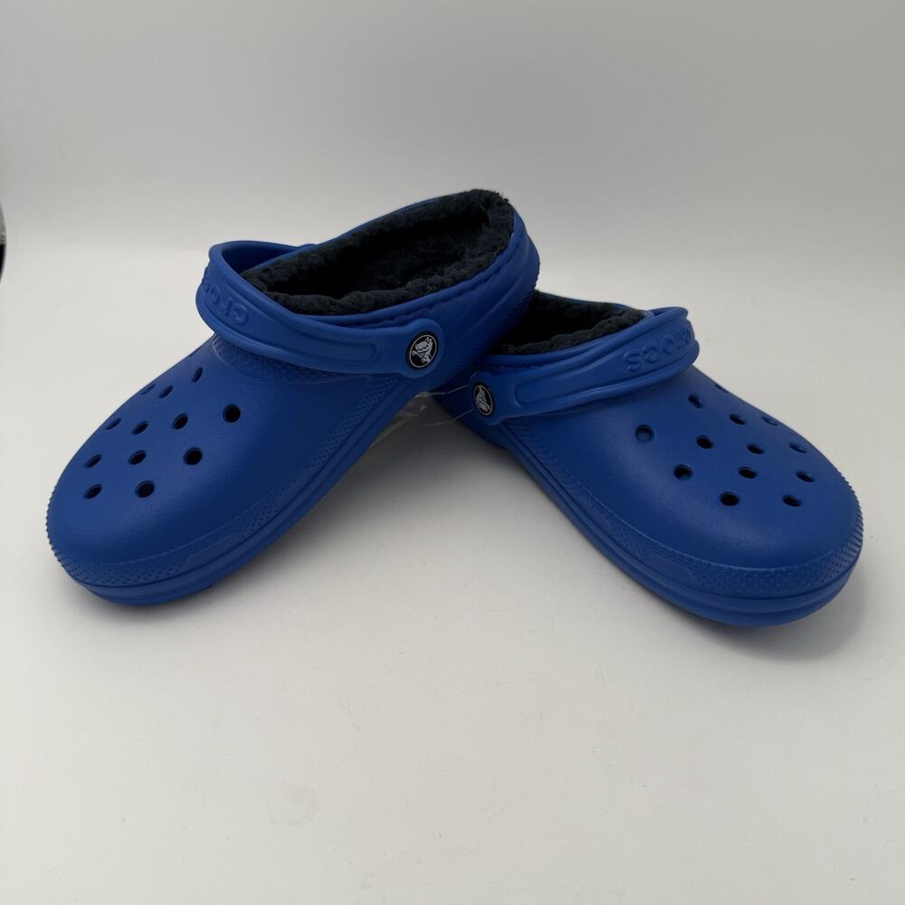 NEW Crocs Classic Clog Fleece Lined Blue Bolt Crocs Size Kids J3 Youth Size 3 - Picture 7 of 8
